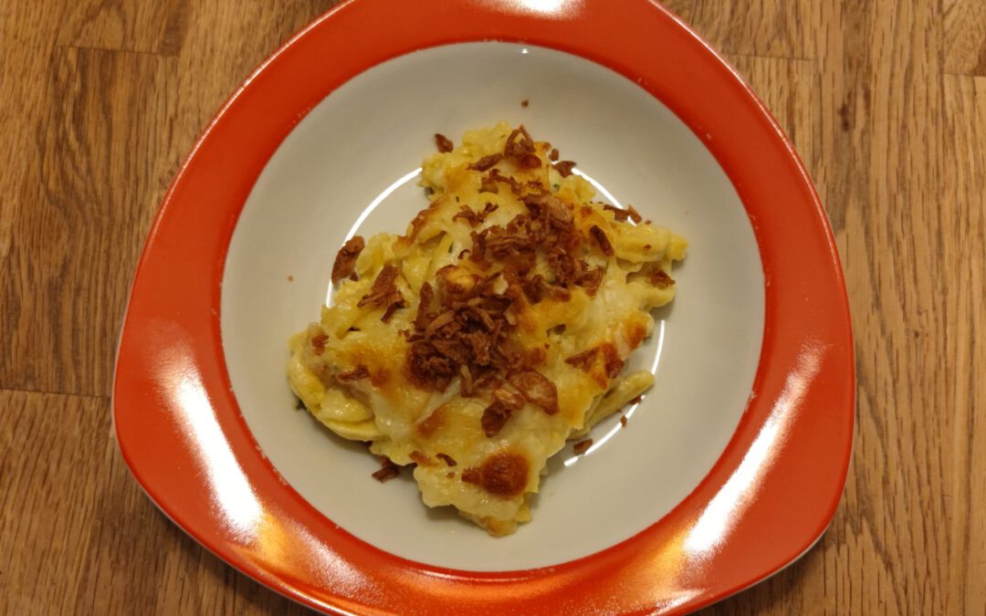 Blitz-Käse-Spätzle aus dem Backofen